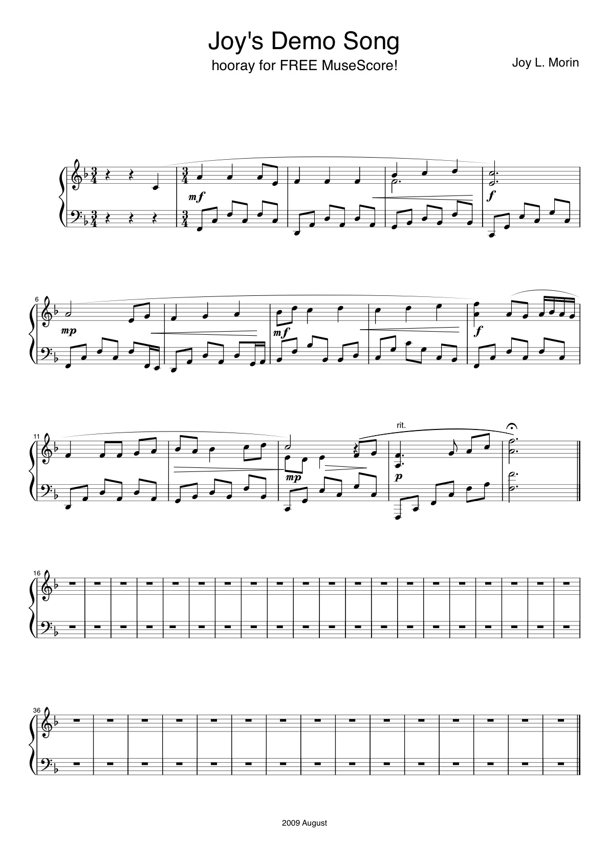 A Closer Look At MuseScore FREE Music Notation Software Color In My Piano