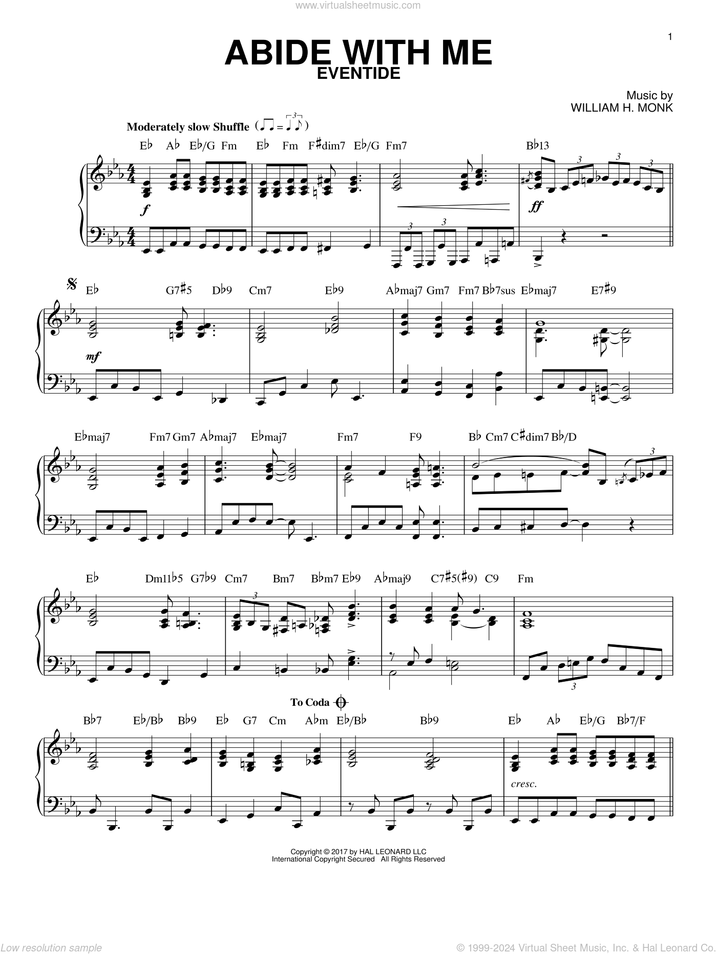 Abide With Me Jazz Version Sheet Music For Piano Solo PDF Abide With Me Jazz Version Sheet Music For Piano Solo PDF