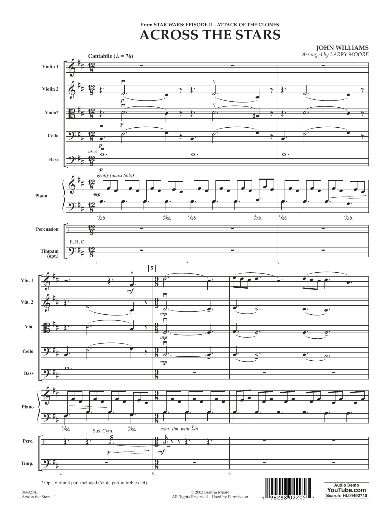 Across The Stars from Star Wars Attack Of The Clones arr Moore Conductor Score Full Score By John Williams Sheet Music For Orchestra At Sheet Music Direct Across The Stars from Star Wars Attack Of The Clones arr Moore Conductor Score Full Score By John Williams Sheet Music For Orchestra At Sheet Music Direct