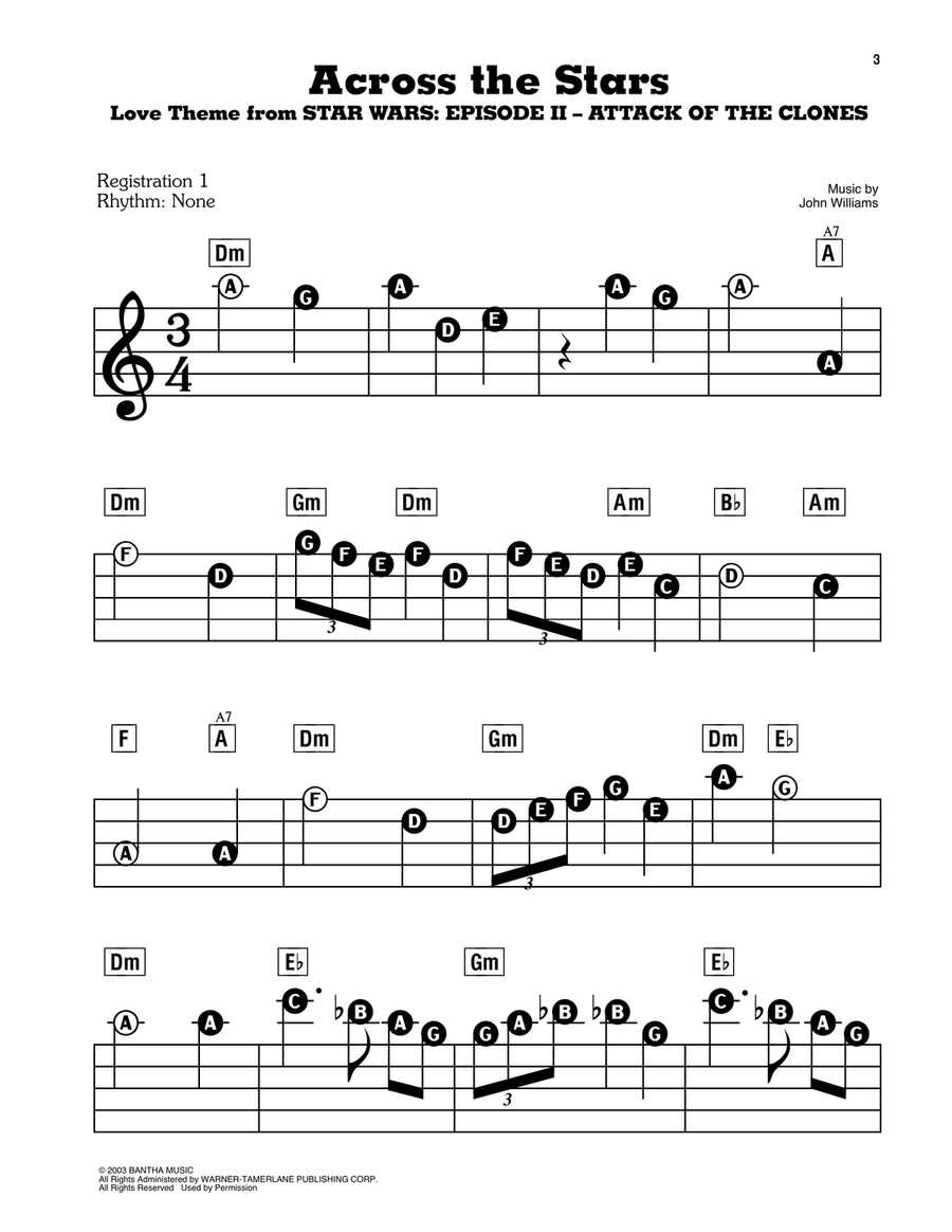 Across The Stars Love Theme From Star Wars Attack Of The Clones By John Williams Electronic Keyboard Organ Accompaniment Easy Piano Digital Sheet Music Sheet Music Plus Across The Stars Love Theme From Star Wars Attack Of The Clones By John Williams Electronic Keyboard Organ Accompaniment Easy Piano Digital Sheet Music Sheet Music Plus