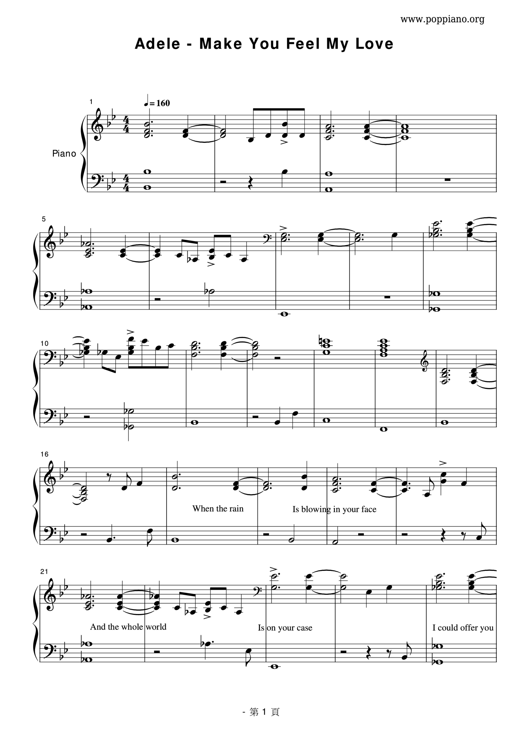 Adele Make You Feel My Love Sheet Music Pdf Free Score Download Adele Make You Feel My Love Sheet Music Pdf Free Score Download