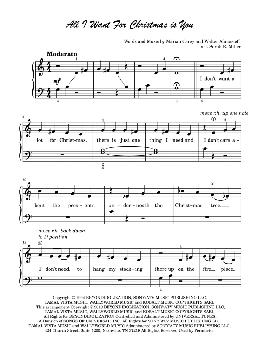 All I Want For Christmas Is You By Mariah Carey Piano Method Easy Piano Digital Sheet Music Sheet Music Plus All I Want For Christmas Is You By Mariah Carey Piano Method Easy Piano Digital Sheet Music Sheet Music Plus