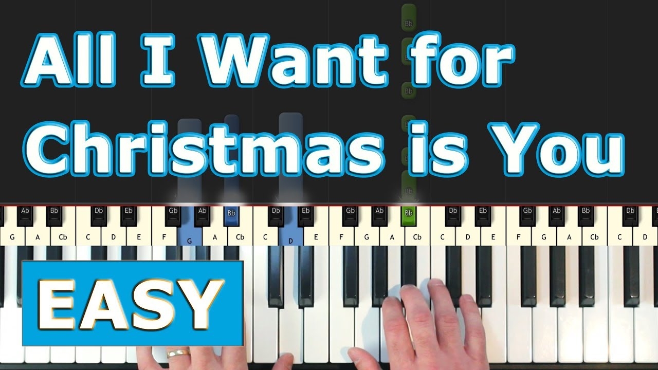 All I Want For Christmas Is You EASY Piano Tutorial Easy Sheet Music YouTube All I Want For Christmas Is You EASY Piano Tutorial Easy Sheet Music YouTube