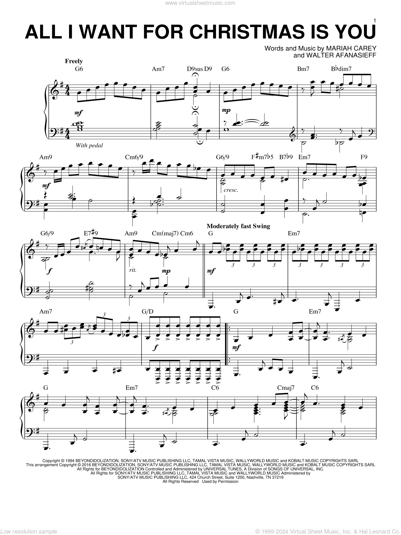 All I Want For Christmas Is You Jazz Version arr Brent Edstrom Sheet Music For Piano Solo All I Want For Christmas Is You Jazz Version arr Brent Edstrom Sheet Music For Piano Solo