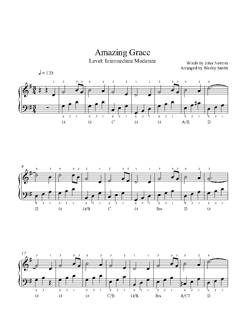 Amazing Grace By Traditional Sheet Music Lesson Intermediate Level Amazing Grace By Traditional Sheet Music Lesson Intermediate Level