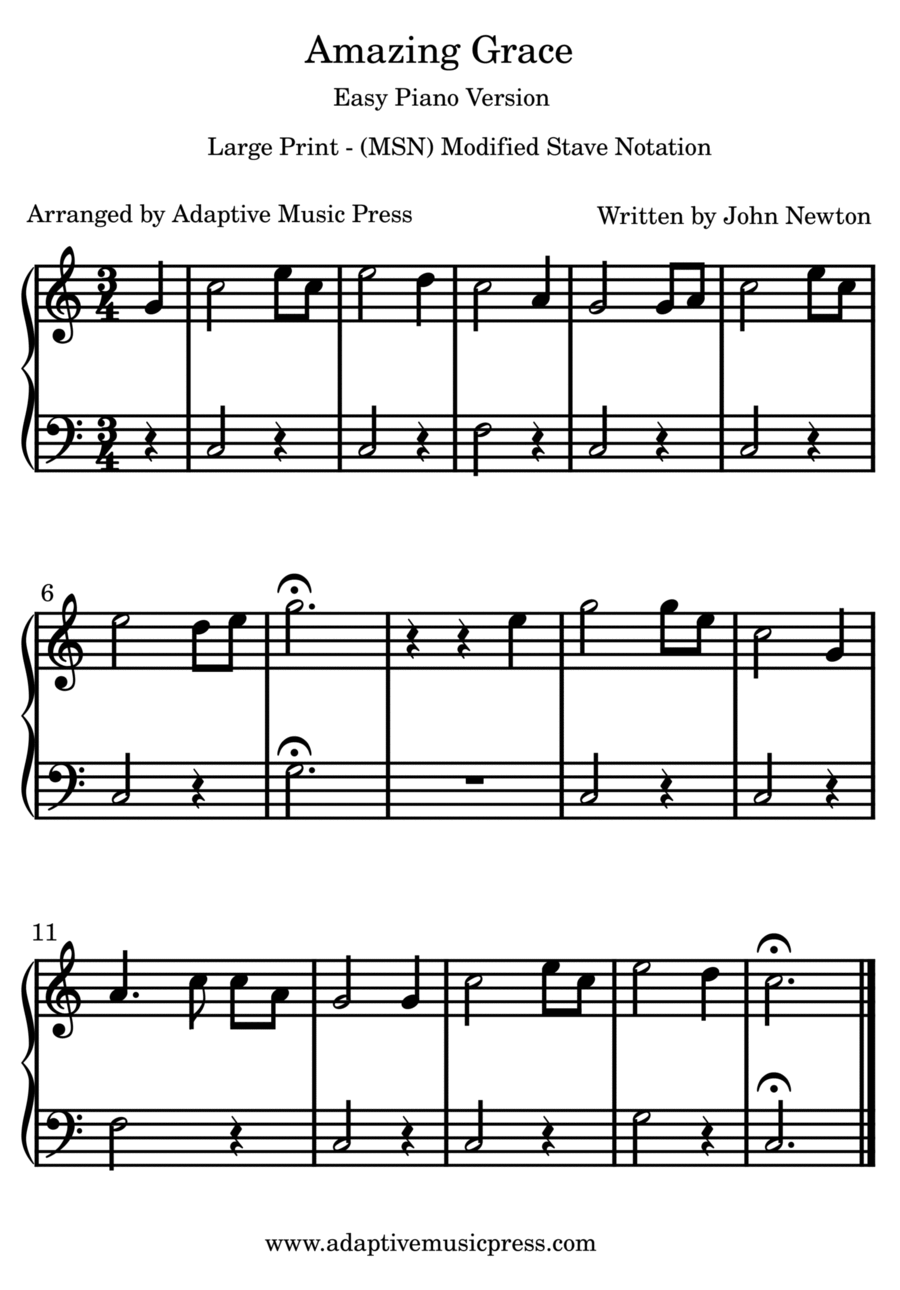 amazing grace easy piano sheet music amazing grace easy piano sheet music