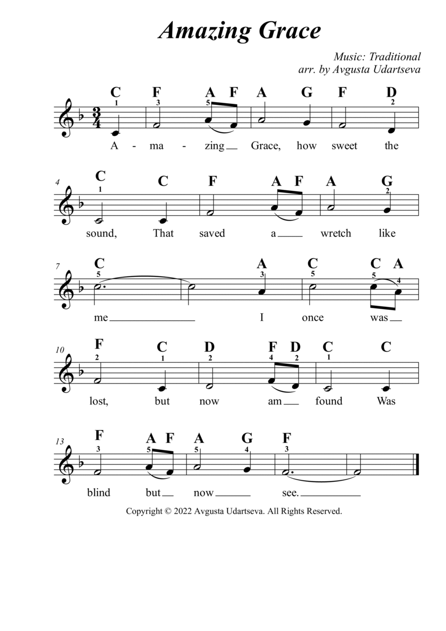 Amazing Grace Treble Clef Very Easy By Traditional Easy Piano Digital Sheet Music Sheet Music Plus Amazing Grace Treble Clef Very Easy By Traditional Easy Piano Digital Sheet Music Sheet Music Plus