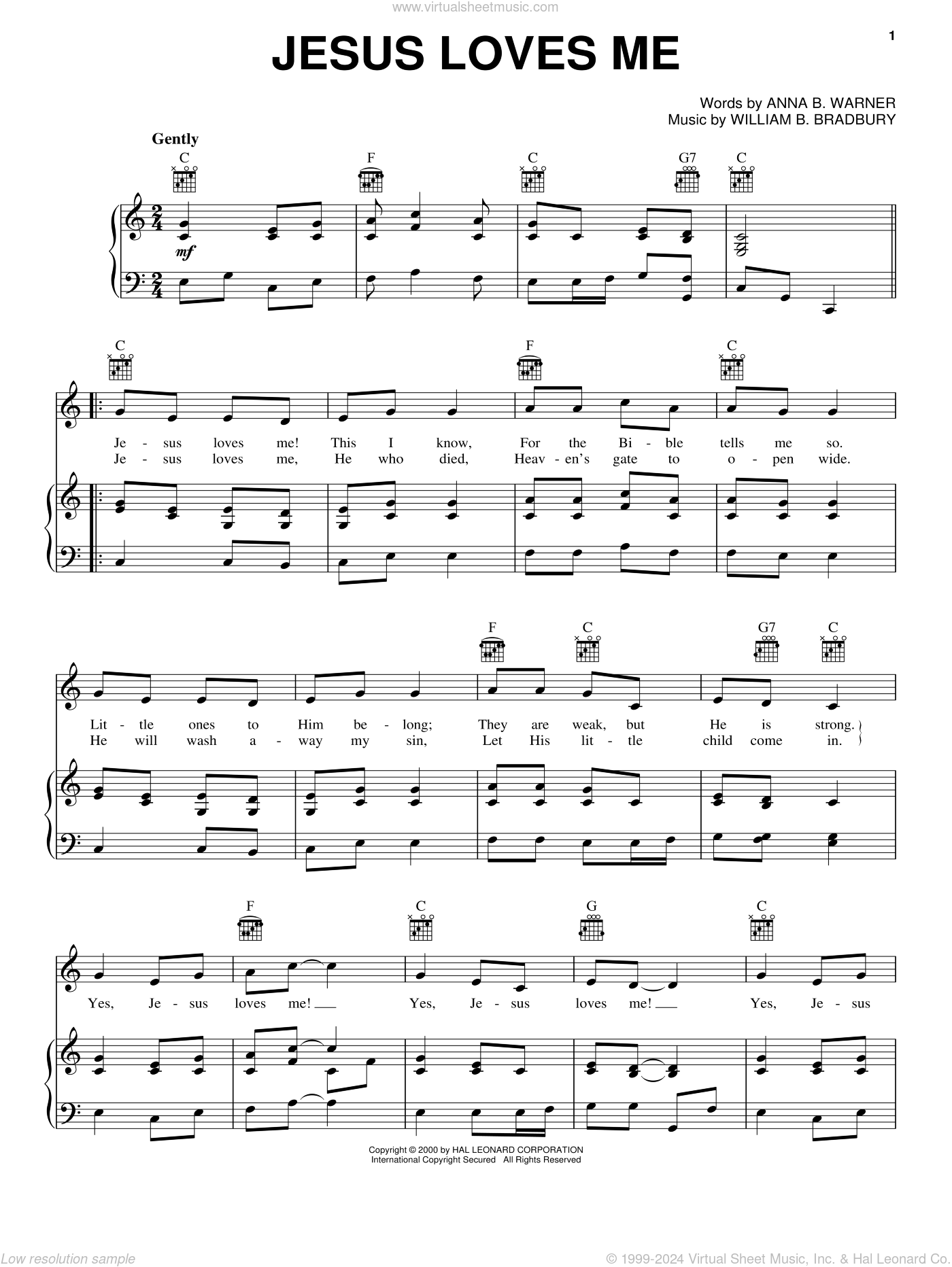 jesus loves me piano sheet music jesus loves me piano sheet music
