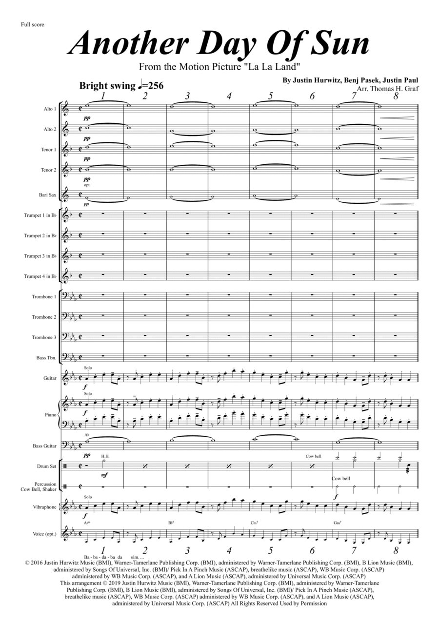 another day of sun piano sheet music another day of sun piano sheet music