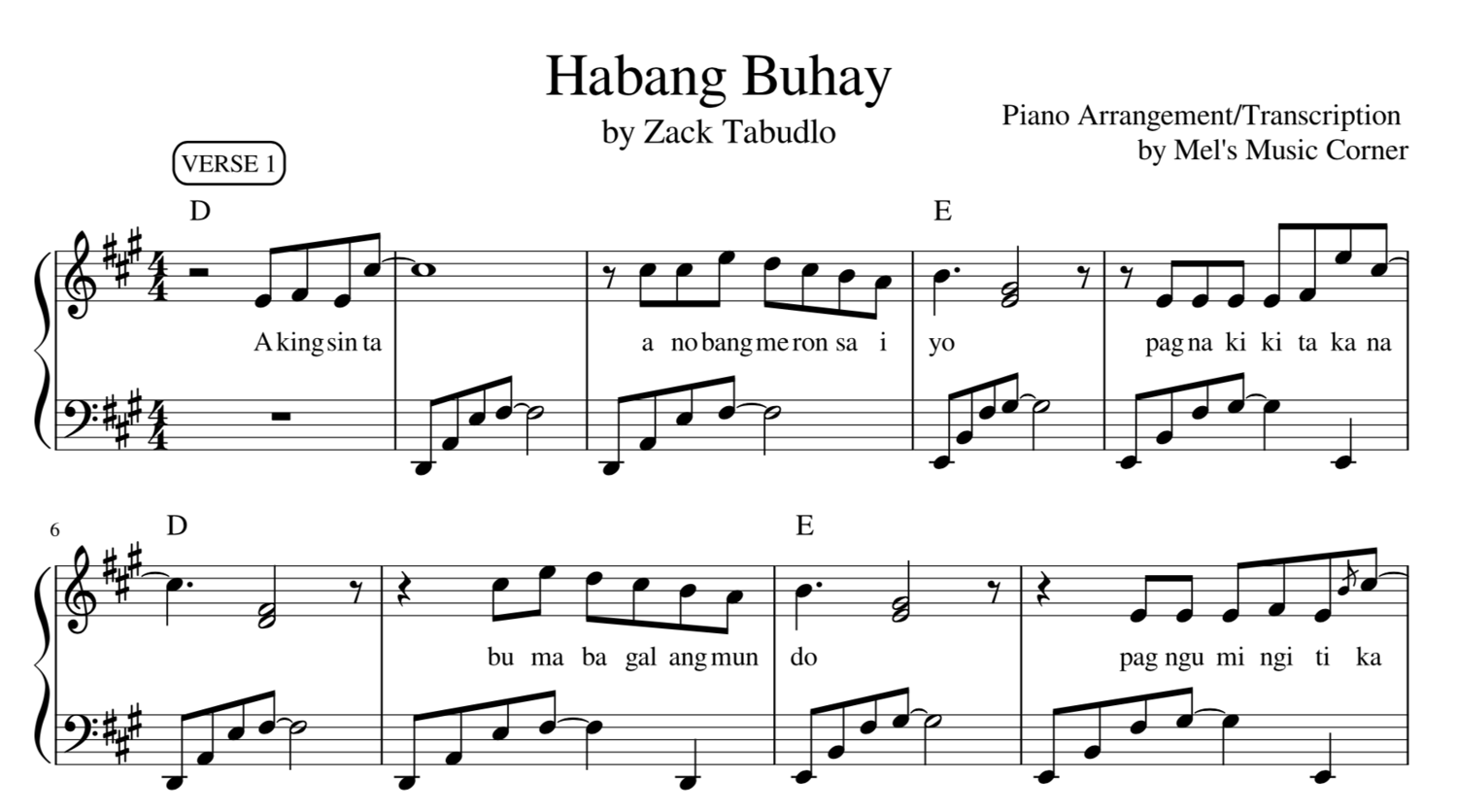 Araw Gabi By Regine Velasquez SHEET MUSIC Or MIDI Payhip