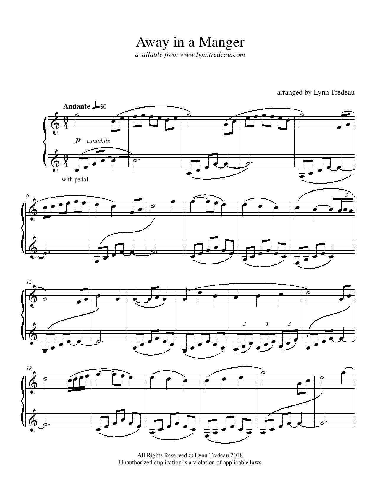 Away In A Manger Pdf Sheet Music Immediate Download Away In A Manger Pdf Sheet Music Immediate Download