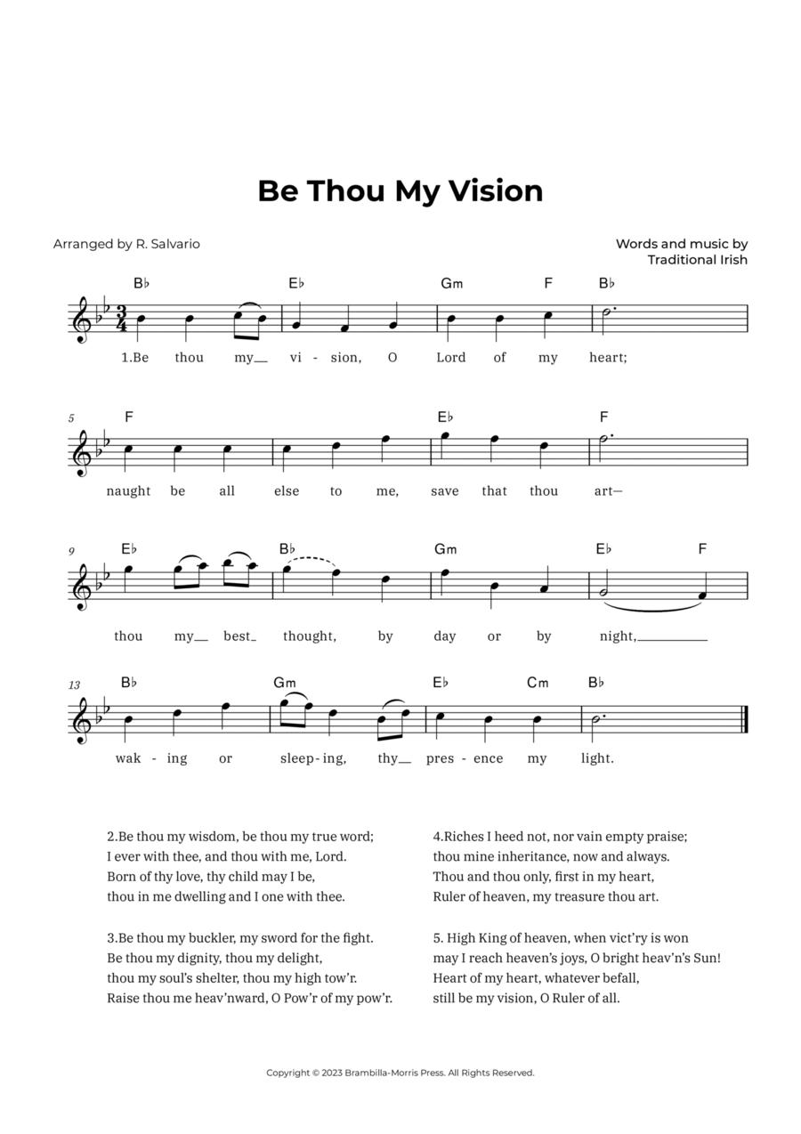 Be Thou My Vision Key Of B Flat Major By Traditional Piano C Instrument Digital Sheet Music Sheet Music Plus Be Thou My Vision Key Of B Flat Major By Traditional Piano C Instrument Digital Sheet Music Sheet Music Plus
