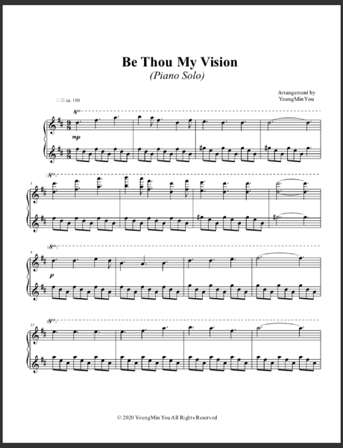 Be Thou My Vision Sheet Music YoungMin You Be Thou My Vision Sheet Music YoungMin You