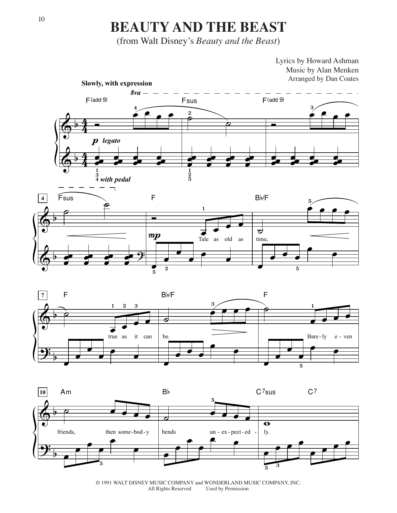 piano sheet music to beauty and the beast piano sheet music to beauty and the beast