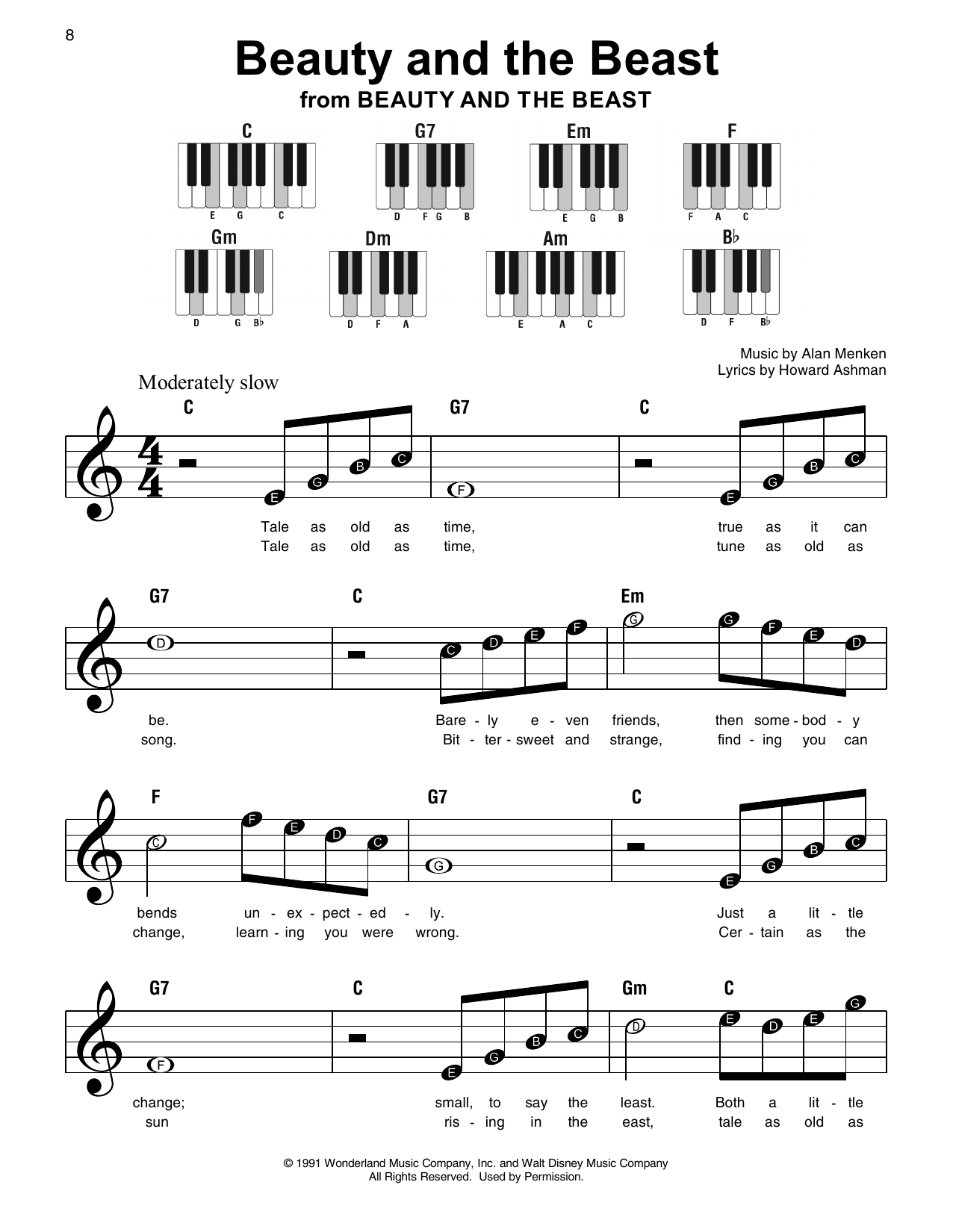 Beauty And The Beast Super Easy Piano Sheet Music To Download Beauty And The Beast Super Easy Piano Sheet Music To Download