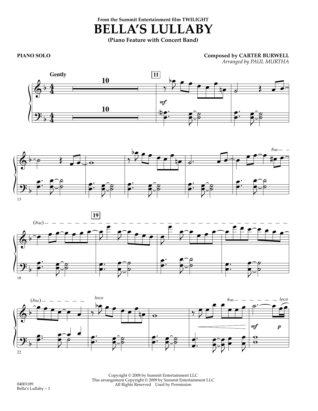 bellas lullaby piano sheet music