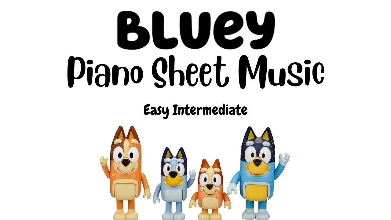 Bluey Theme Song Piano Sheet Music Easy Intermediate YouTube