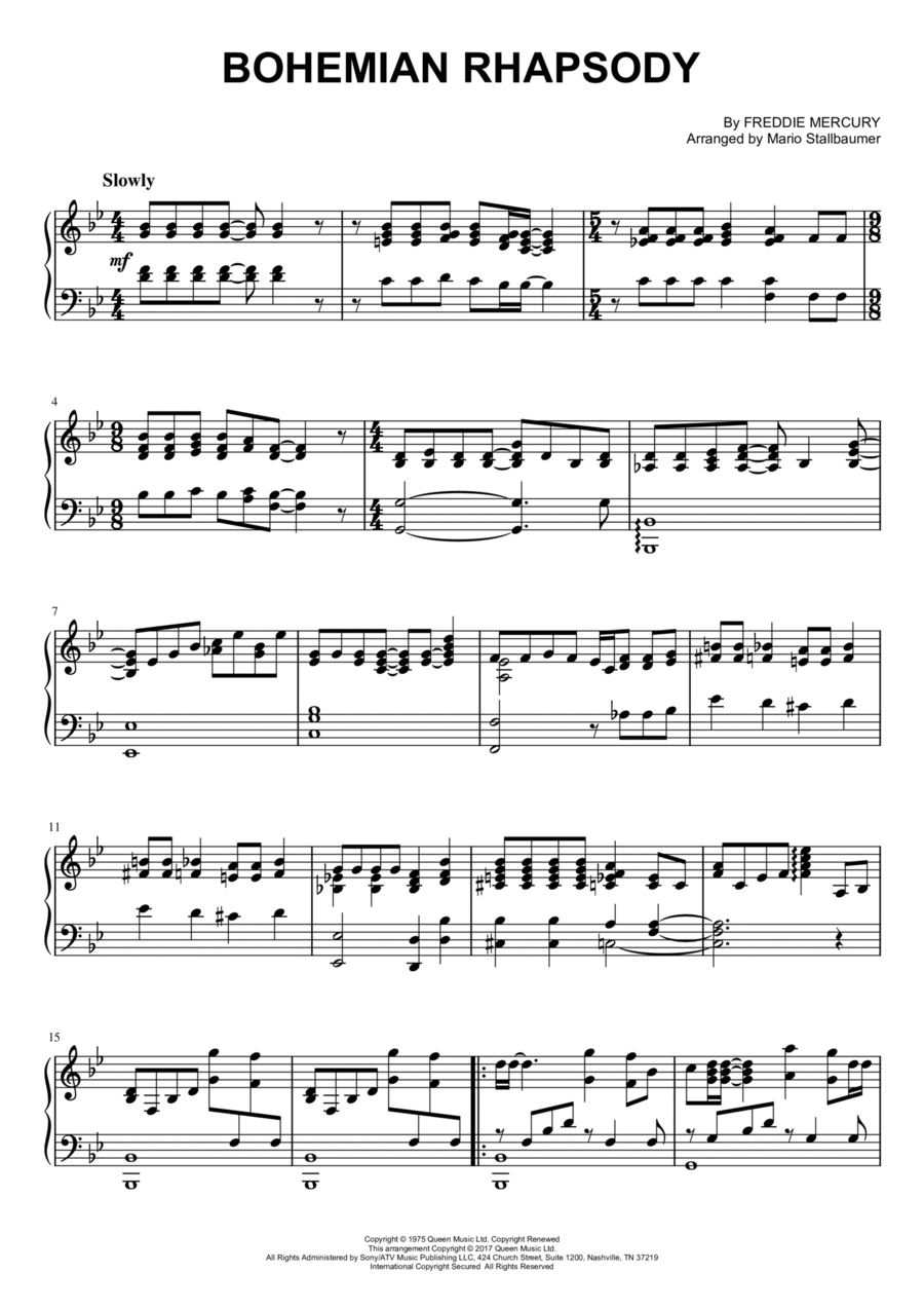 Bohemian Rhapsody By Queen A Cappella Digital Sheet Music Sheet Music Plus Bohemian Rhapsody By Queen A Cappella Digital Sheet Music Sheet Music Plus