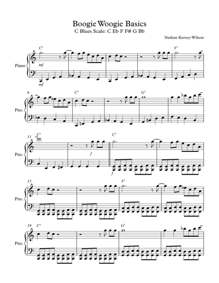Boogie Woogie Basics Easy Piano Digital Sheet Music Sheet Music Plus