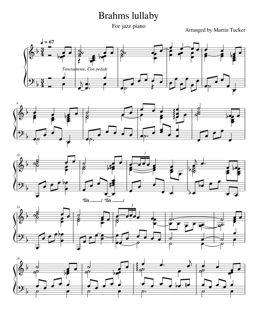 jazz for piano sheet music