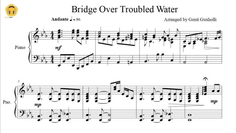 Bridge Over Troubled Water By Simon Garfunkel Piano Solo Sheets YouTube