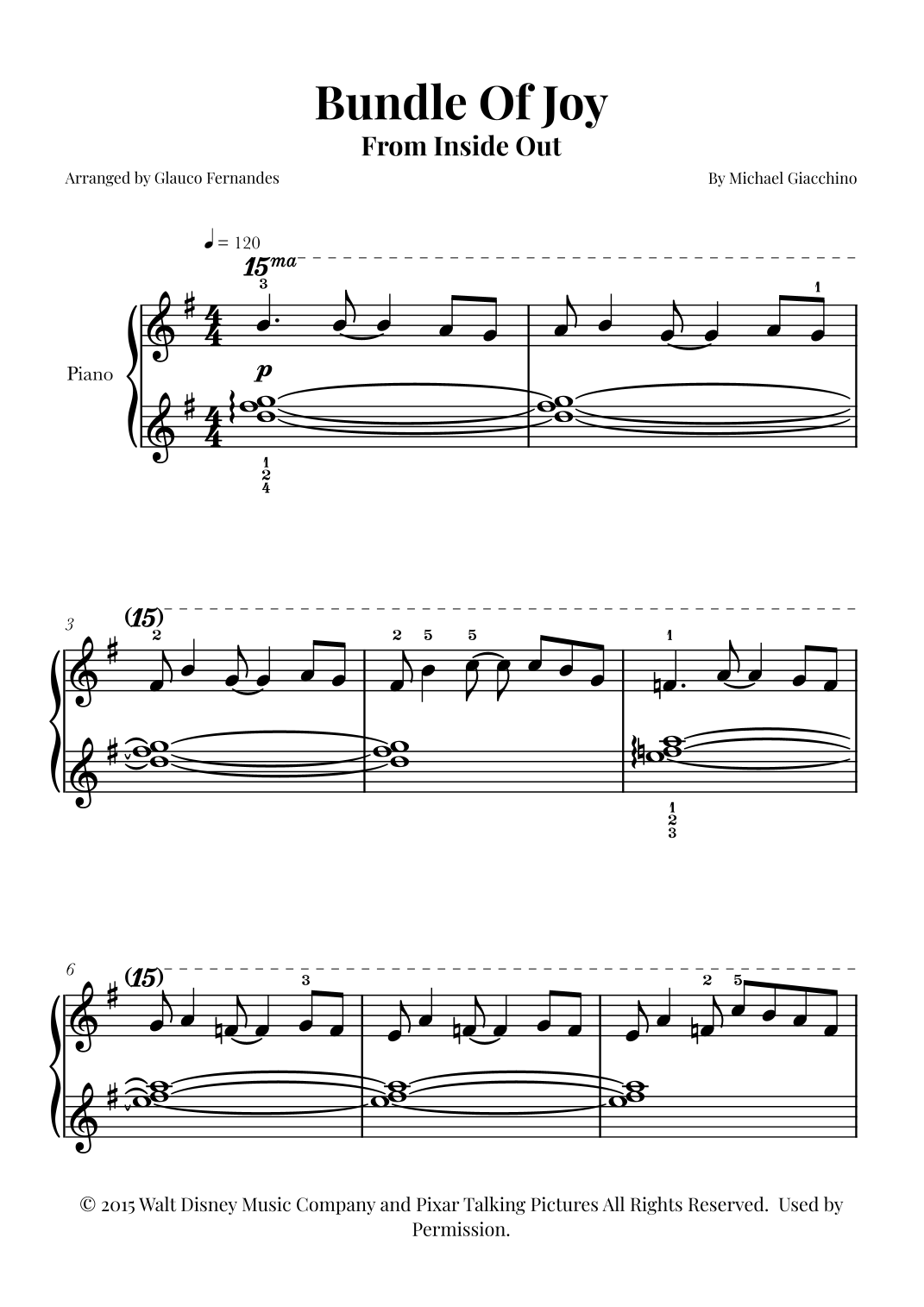 bundle of joy piano sheet music