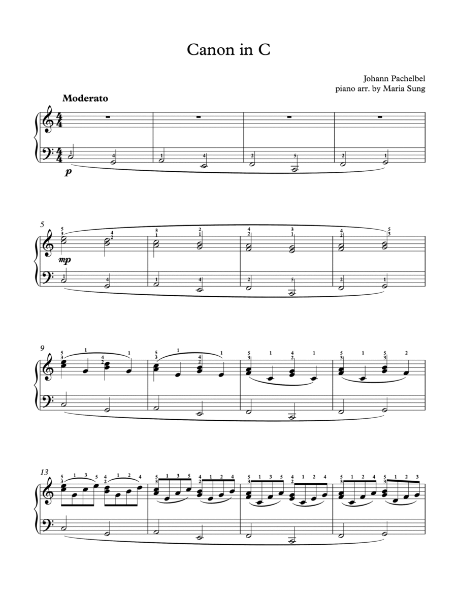 Canon In C For Easy Piano By Johann Pachelbel Easy Piano Digital Sheet Music Sheet Music Plus Canon In C For Easy Piano By Johann Pachelbel Easy Piano Digital Sheet Music Sheet Music Plus