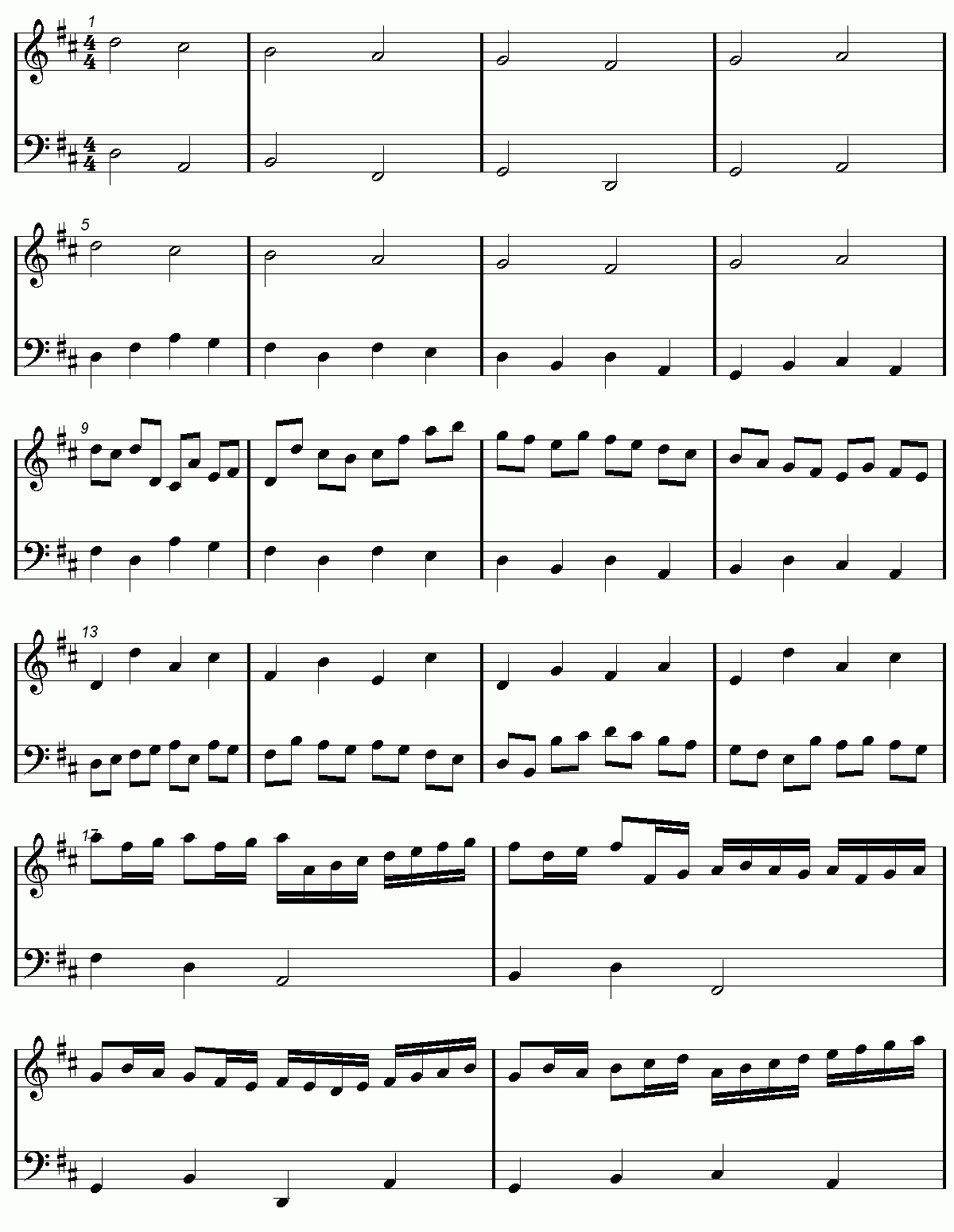 canon in d piano sheet music
