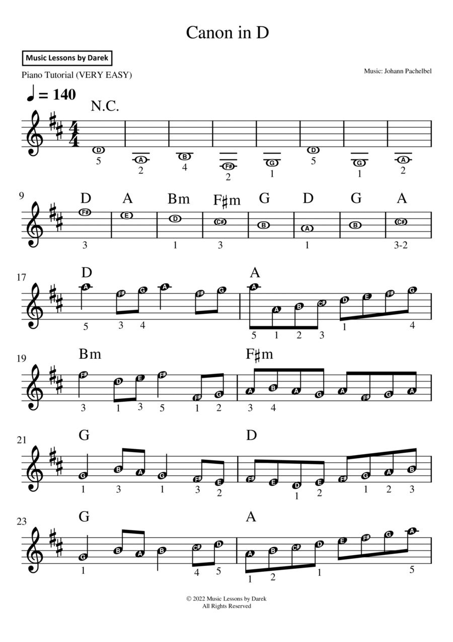 canon in d piano sheet music free canon in d piano sheet music free