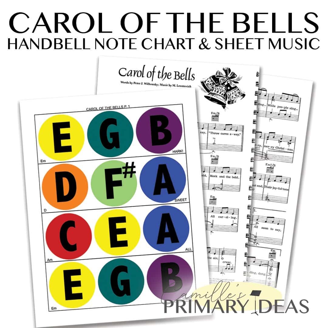 Carol Of The Bells Handbell Note Chart Sheet Music Camille s Primary Ideas