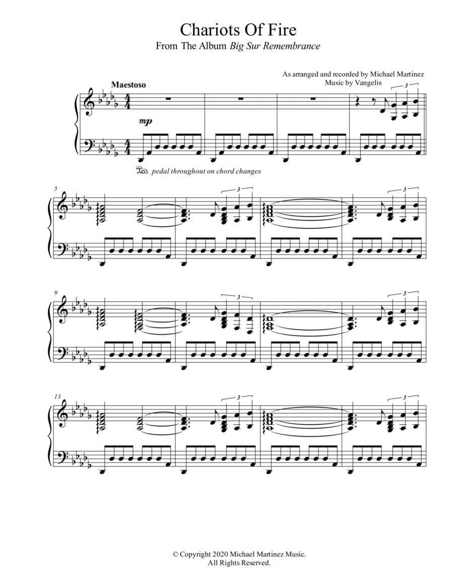 chariots of fire piano sheet music