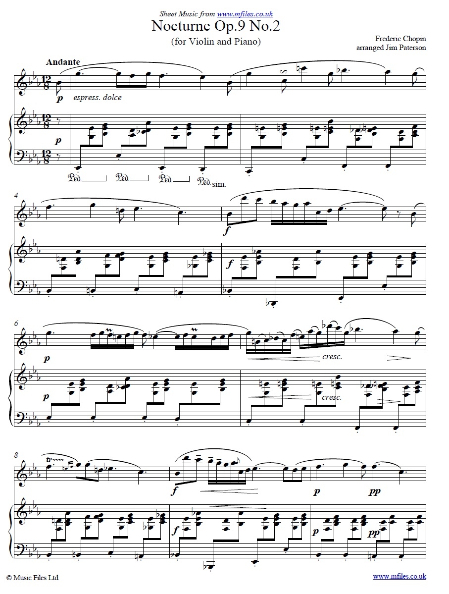 chopin nocturne op 9 no 2 piano sheet music