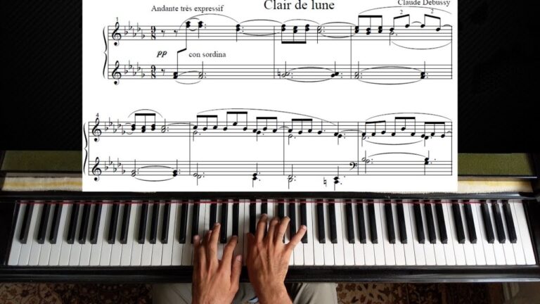 Clair De Lune Debussy Piano With Sheet Music YouTube