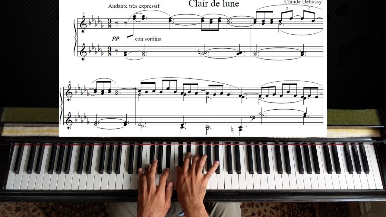 Clair De Lune Debussy Piano With Sheet Music YouTube