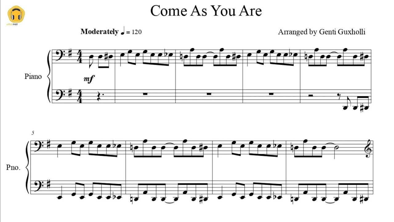 Come As You Are By Nirvana Piano Solo Sheets YouTube Come As You Are By Nirvana Piano Solo Sheets YouTube