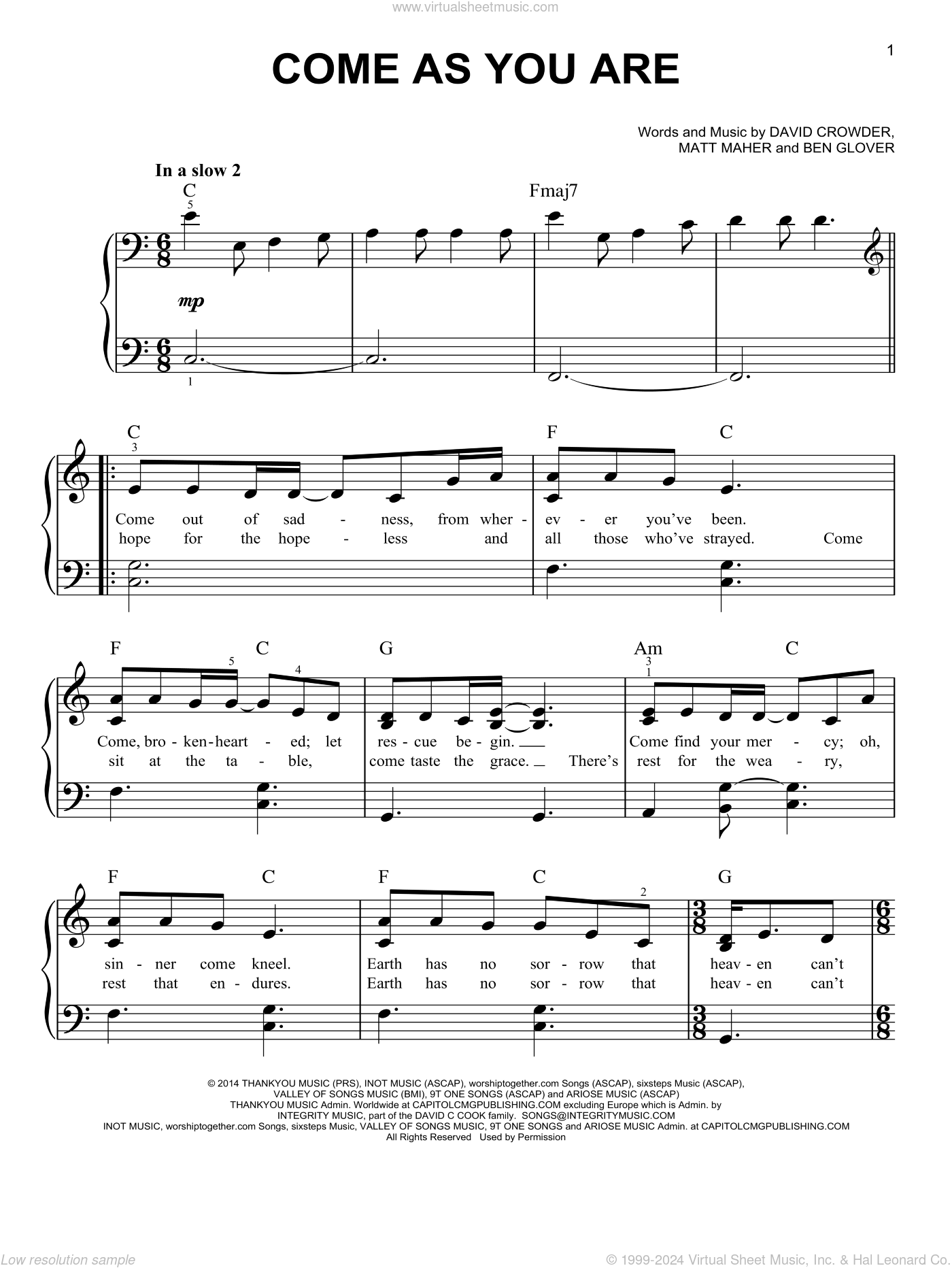Come As You Are Sheet Music For Piano Solo PDF interactive Come As You Are Sheet Music For Piano Solo PDF interactive