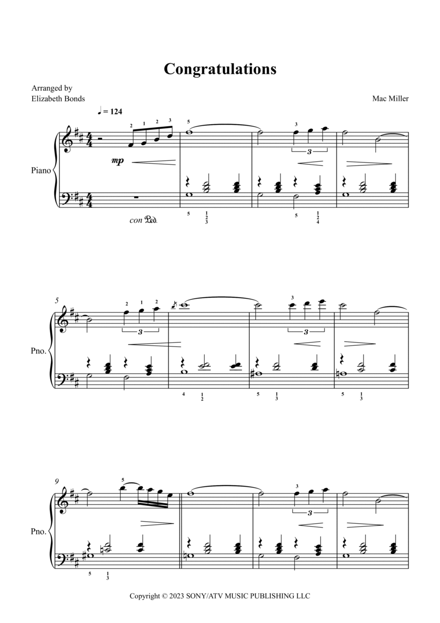 Congratulations Piano Solo Digital Sheet Music Sheet Music Plus