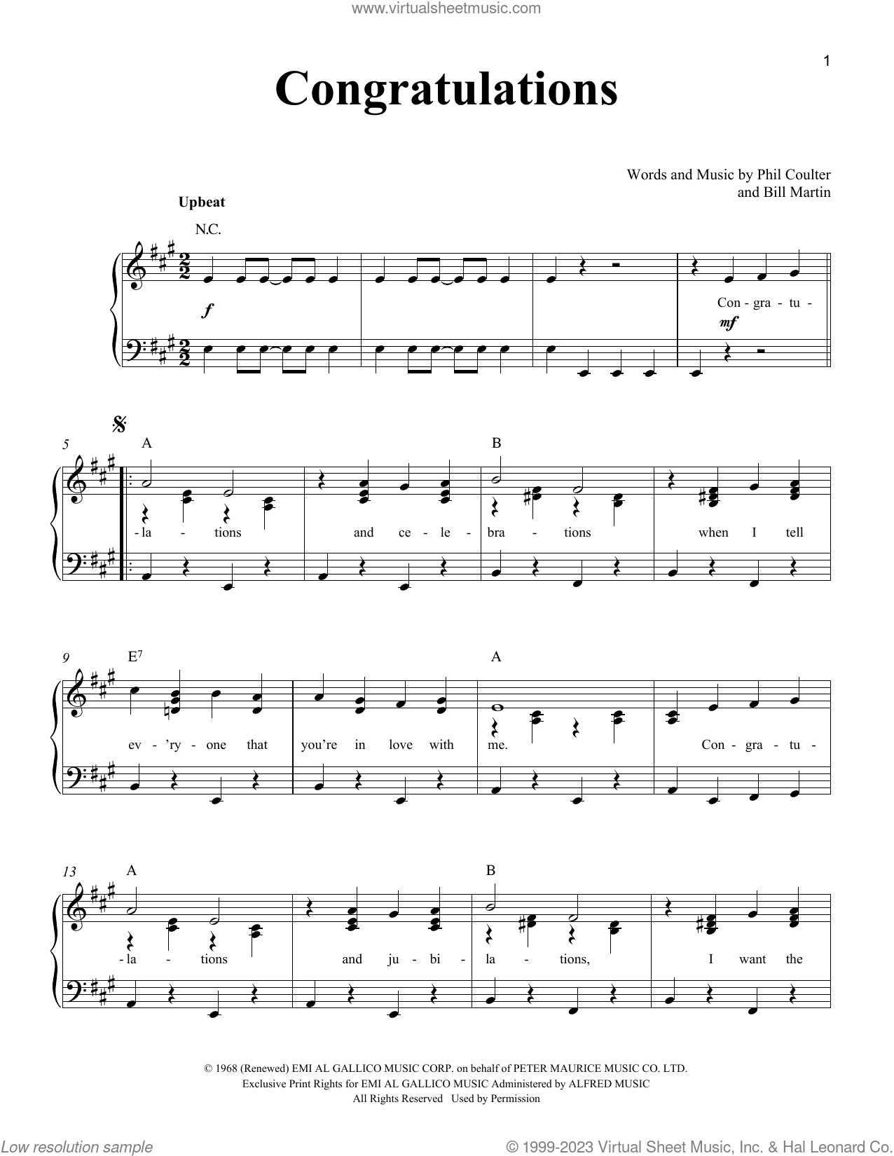 Congratulations Sheet Music For Piano Solo PDF interactive Congratulations Sheet Music For Piano Solo PDF interactive