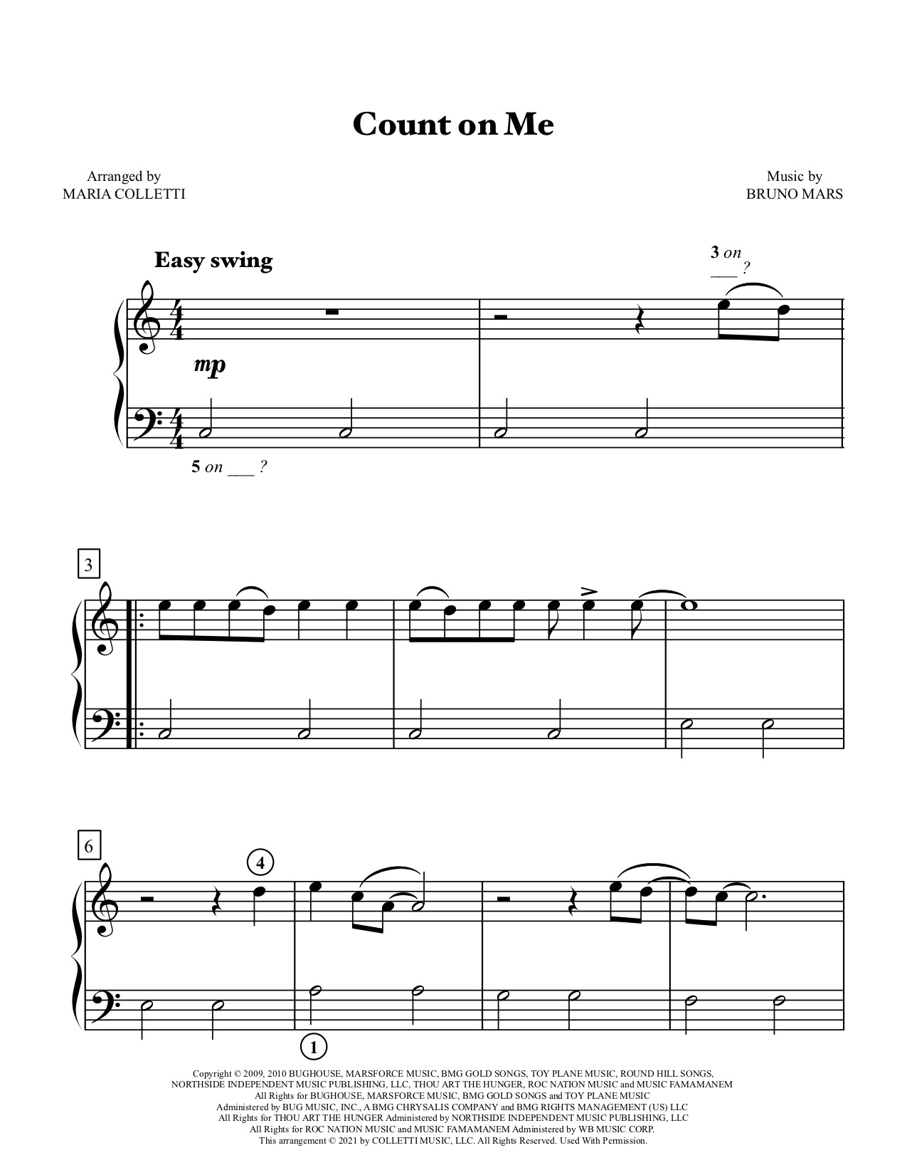 Count On Me Level 2 Bright Sounds Piano