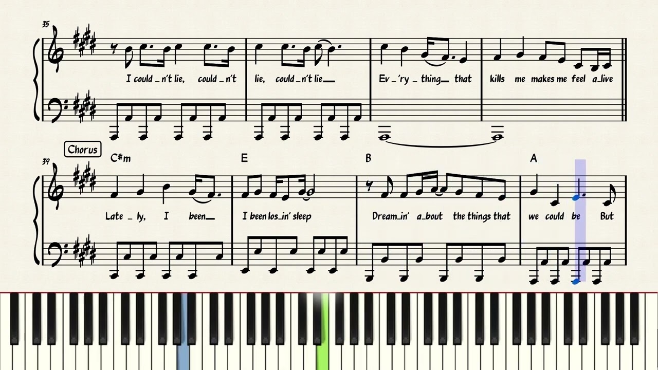 Counting Stars OneRepublic Piano Sheet Music YouTube