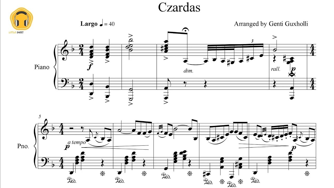 Czardas By Vittorio Monti Piano Solo Sheets YouTube