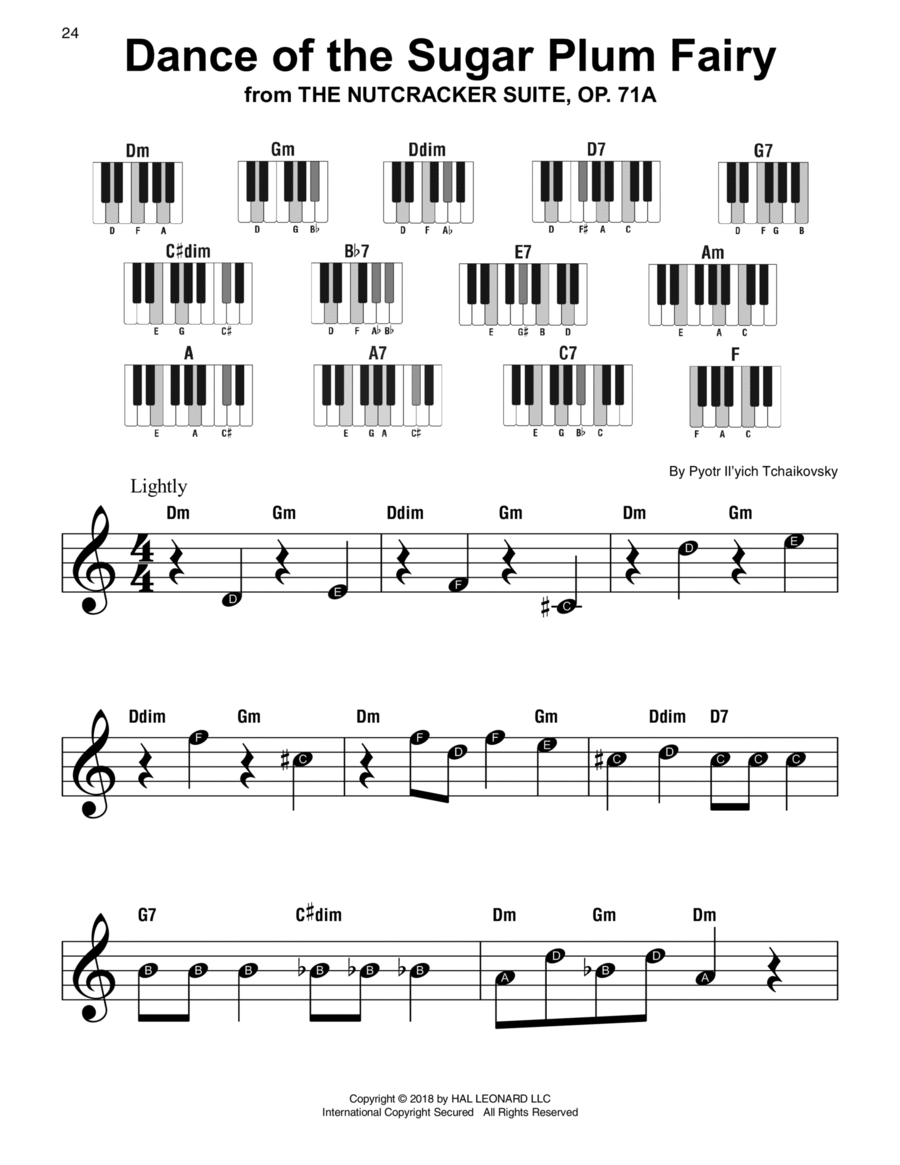 dance of the sugar plum fairy piano sheet music dance of the sugar plum fairy piano sheet music