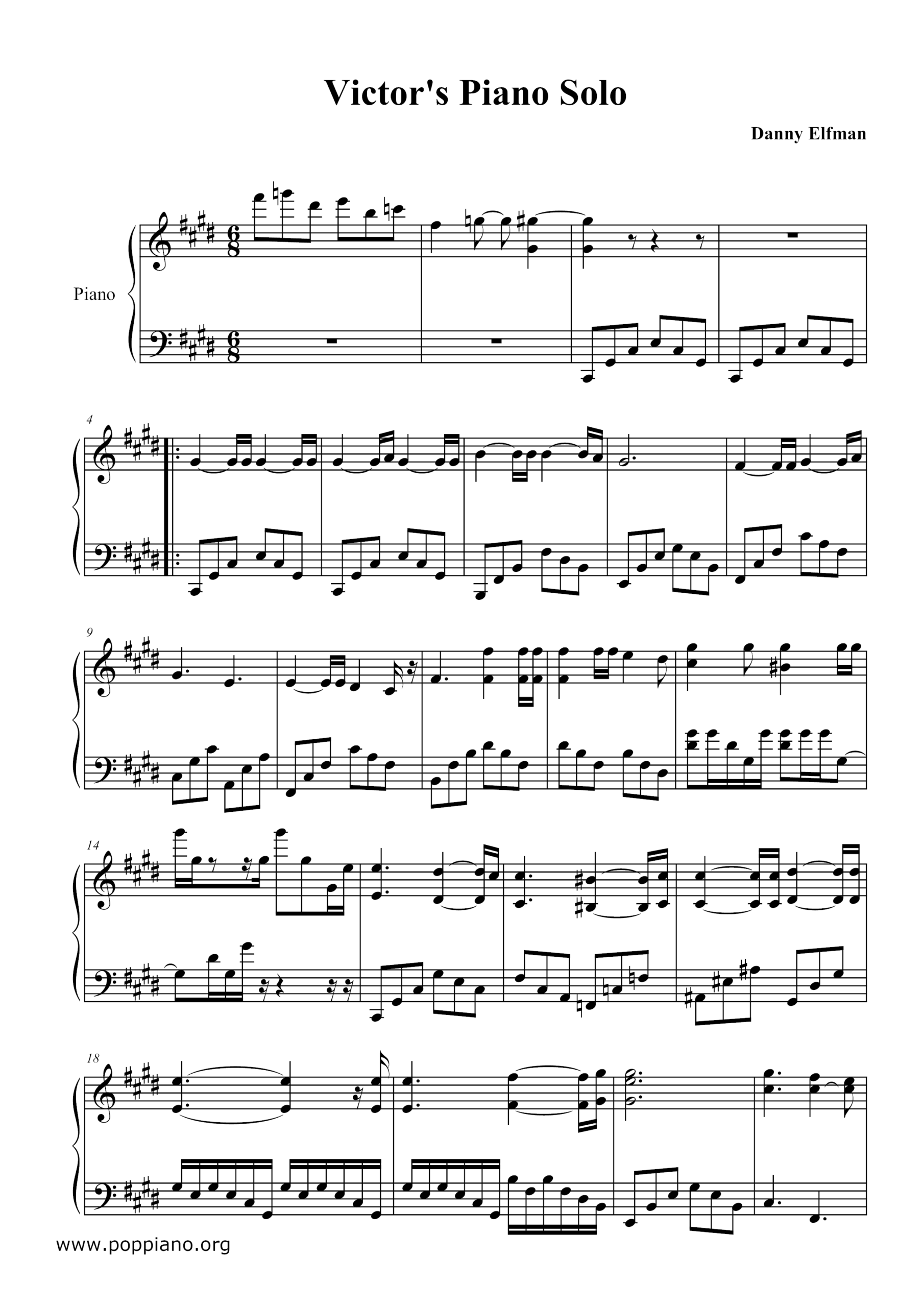 Danny Elfman The Corpse Bride Victor s Piano Solo Sheet Music Pdf Free Score Download Danny Elfman The Corpse Bride Victor s Piano Solo Sheet Music Pdf Free Score Download