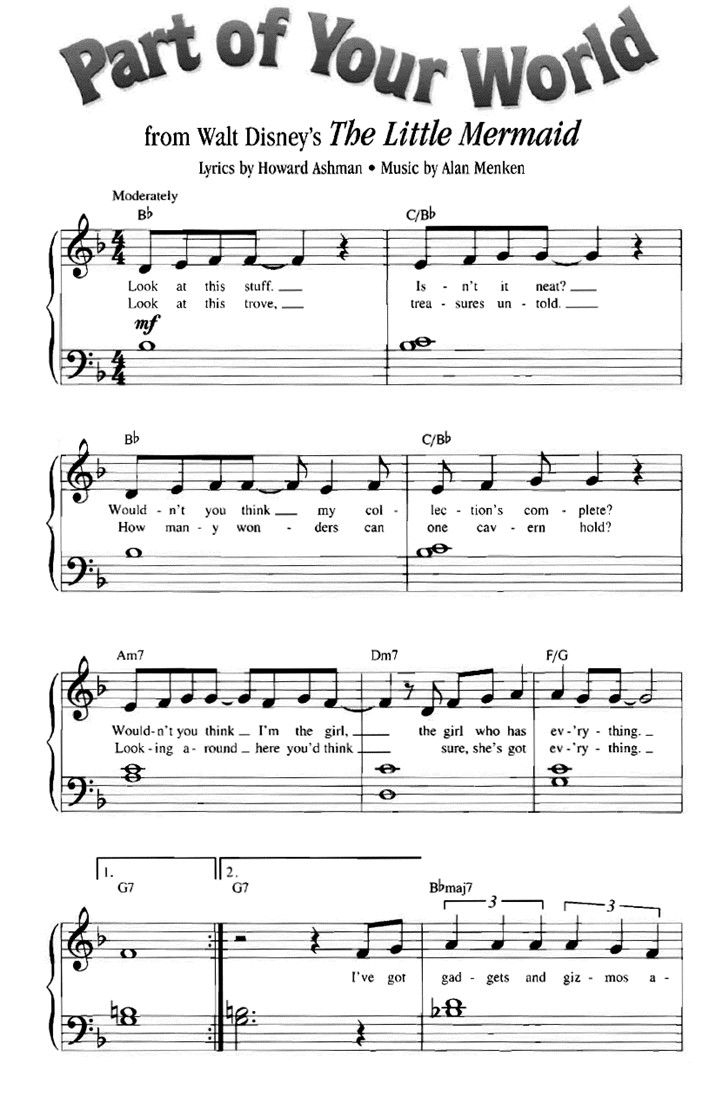 disney piano sheet music