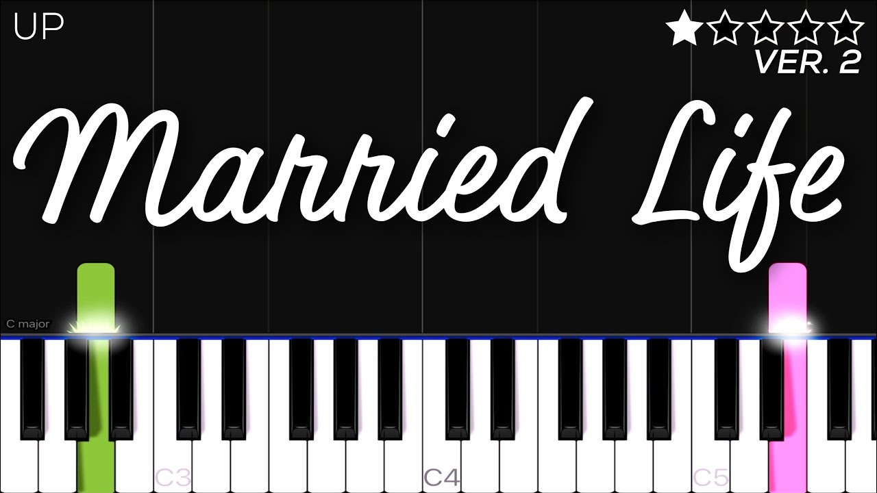 Disney Pixar s Up Married Life EASY Piano Tutorial YouTube
