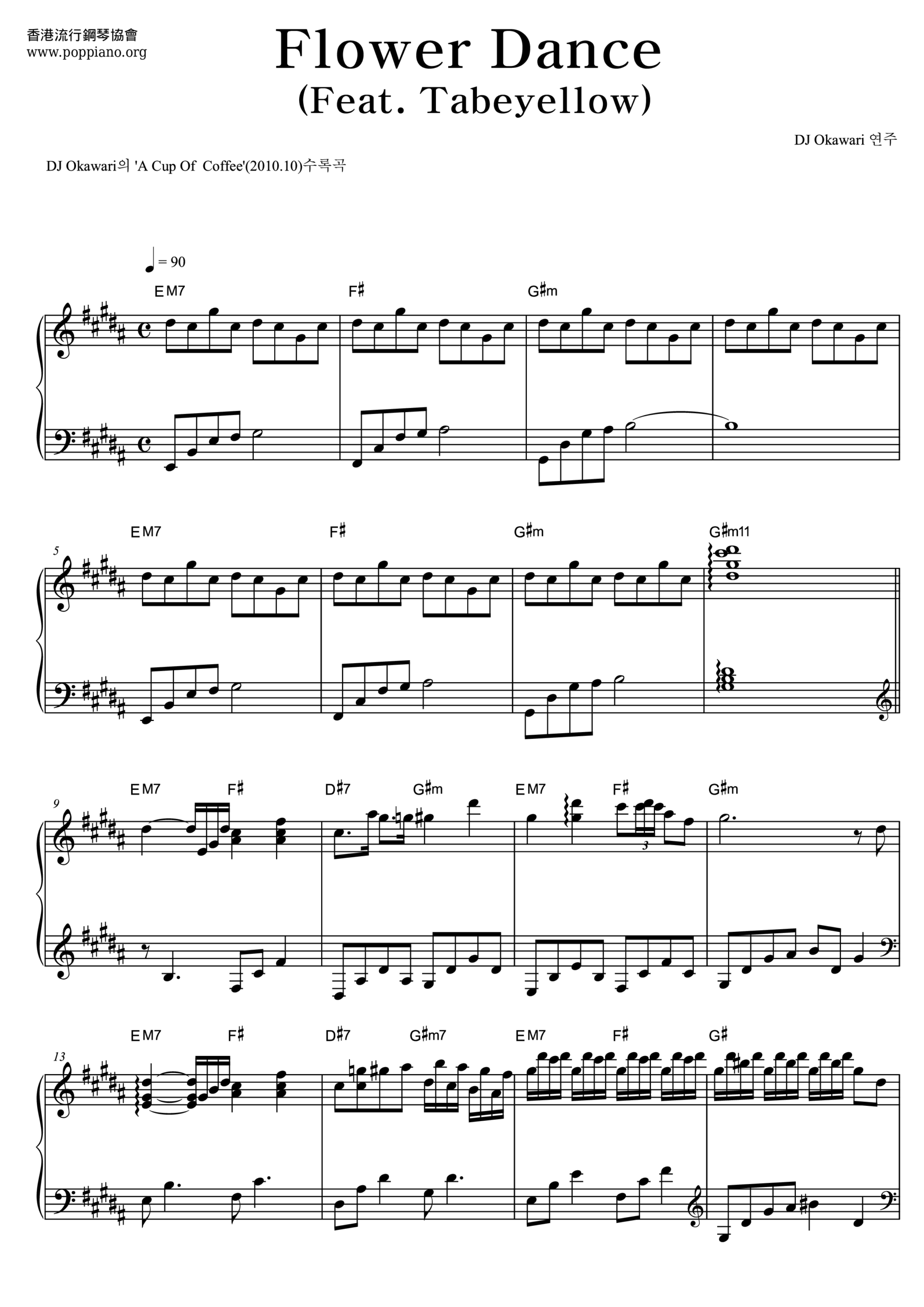  DJ Okawari Flower Dance Sheet Music Pdf Free Score Download 