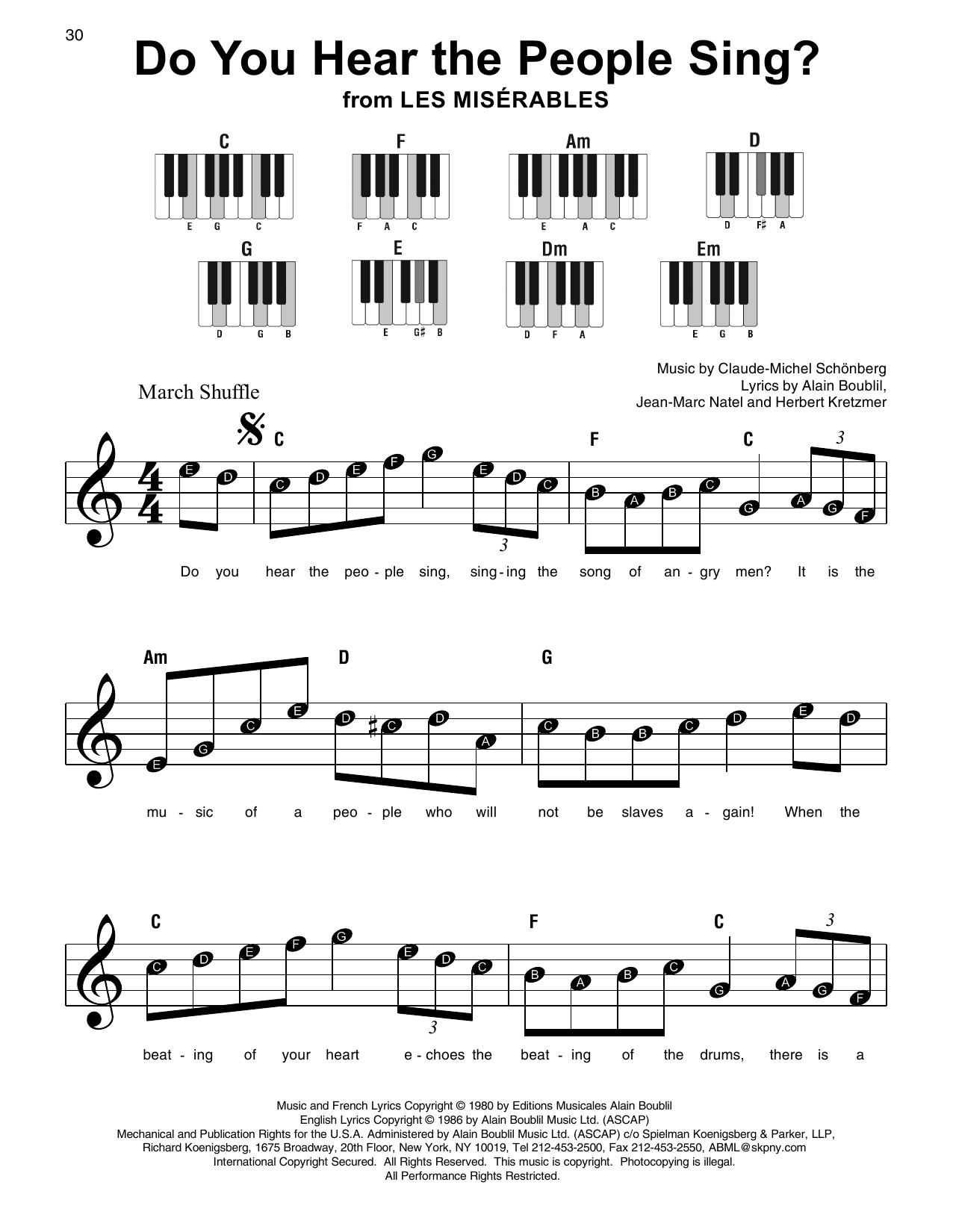 Do You Hear The People Sing By Claude Michel Schonberg Sheet Music For Super Easy Piano At Sheet Music Direct Do You Hear The People Sing By Claude Michel Schonberg Sheet Music For Super Easy Piano At Sheet Music Direct