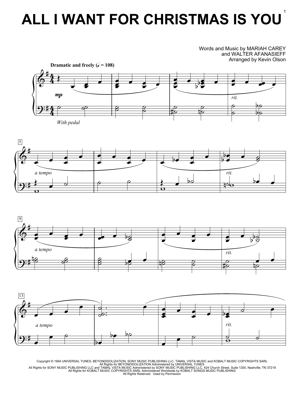 Download All I Want For Christmas Is You Mariah Carey Easy Piano Solo Sheet Music PDF 508158 Download All I Want For Christmas Is You Mariah Carey Easy Piano Solo Sheet Music PDF 508158