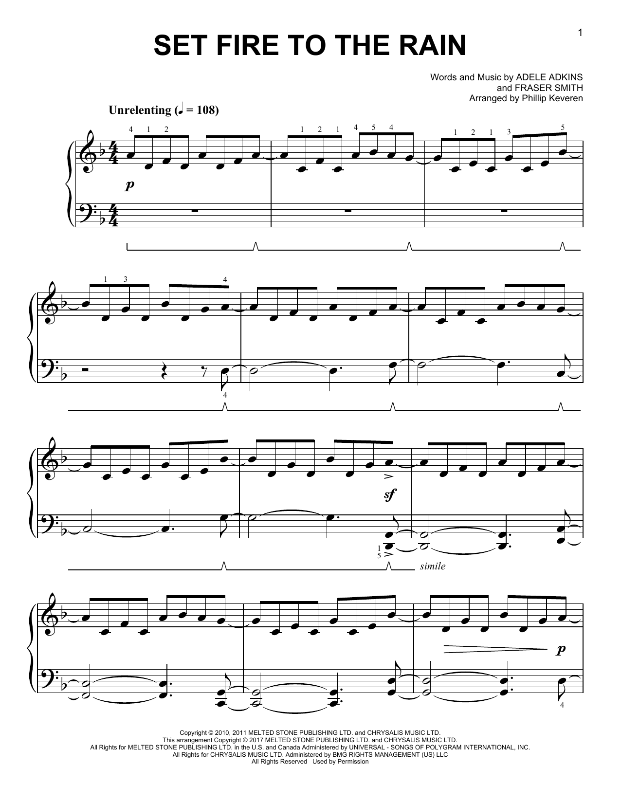Download Set Fire To The Rain Classical Version Adele Easy Piano Sheet Music PDF 178373 Download Set Fire To The Rain Classical Version Adele Easy Piano Sheet Music PDF 178373