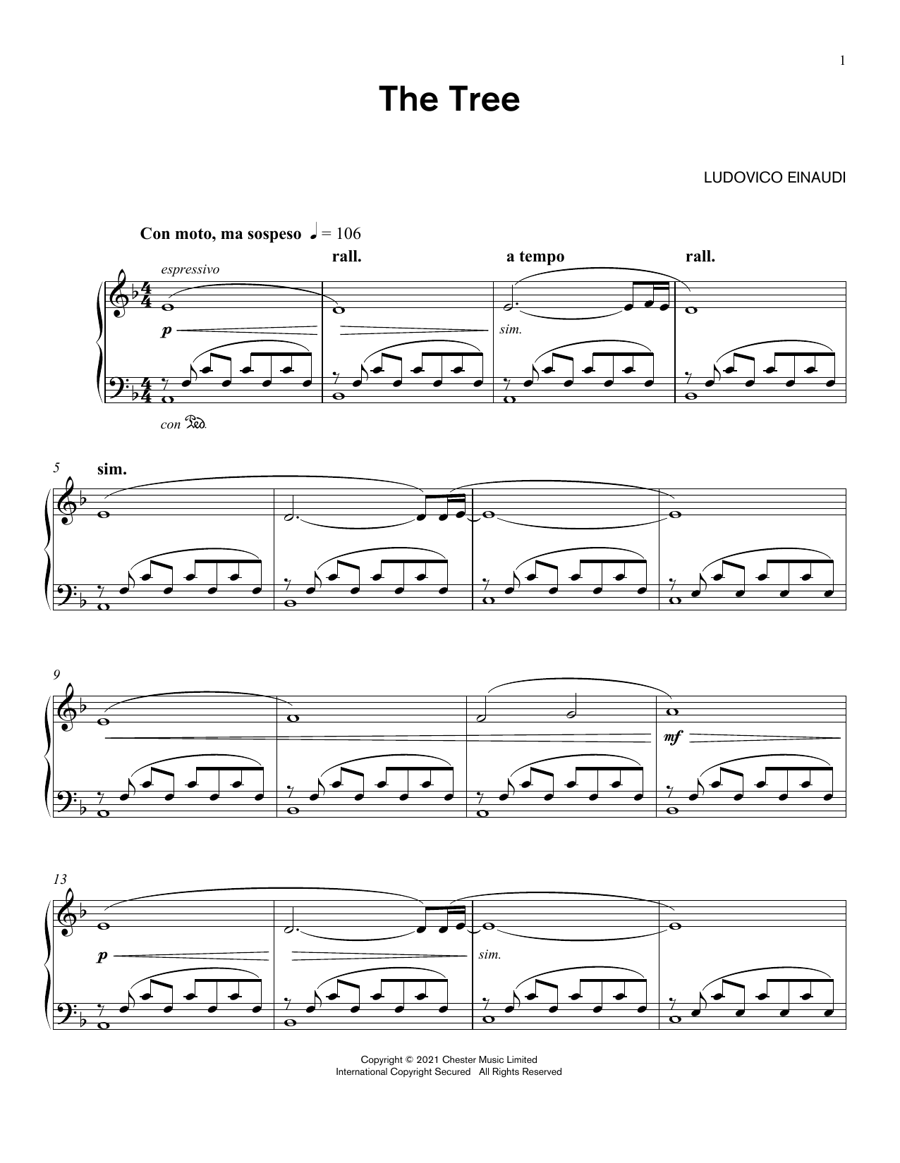 Download The Tree Ludovico Einaudi Piano Solo Sheet Music PDF 1241530 Download The Tree Ludovico Einaudi Piano Solo Sheet Music PDF 1241530